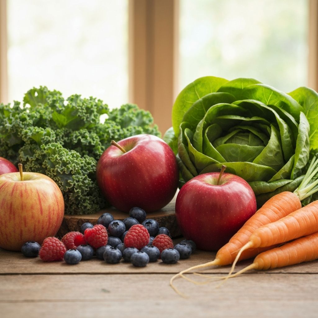 Seasonal fruits and vegetables